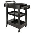 Winsome Jeston Entertainment Modern Solid Wood Bar Cart Espresso