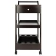 Winsome Jeston Entertainment Modern Solid Wood Bar Cart Espresso