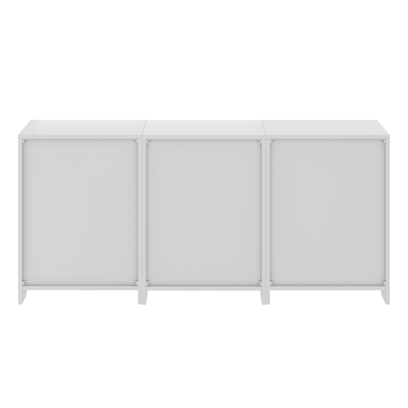 Winsome 3-Piece Contemporary Wood Storage Cabinet Set in White