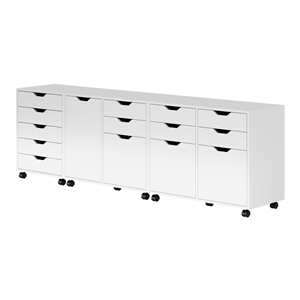 Winsome Halifax 3-Pc Cabinet Set with File Drawer in White Finish