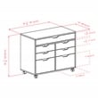 Winsome Halifax 5-Drawer Engineered Wood Mobile Storage Cabinet in Crisp White