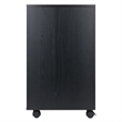 Winsome Halifax 5-Drawer Engineered Wood Mobile Storage Cabinet in Black