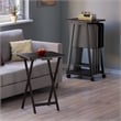 Winsome Adriel 5-Piece Transitional Solid Wood Snack Table Set in Coffee