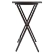 Winsome Adriel 5-Piece Transitional Solid Wood Snack Table Set in Coffee