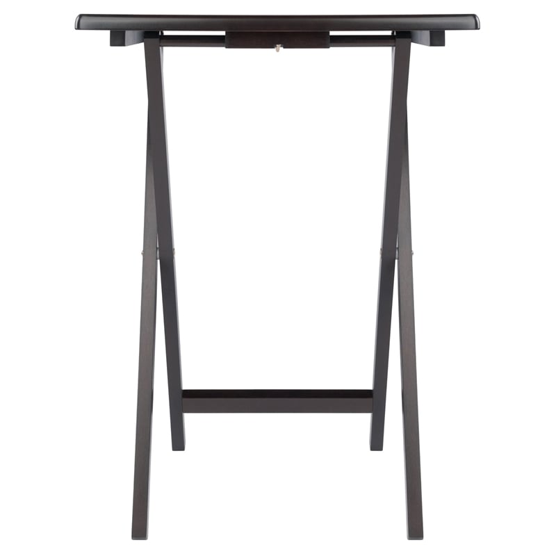 Winsome Adriel 5-Piece Transitional Solid Wood Snack Table Set in Coffee