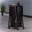 Winsome Adriel 5-Piece Transitional Solid Wood Snack Table Set in Coffee