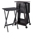 Winsome Adriel 5-Piece Transitional Solid Wood Snack Table Set in Coffee