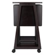 Winsome Adriel 5-Piece Transitional Solid Wood Snack Table Set in Coffee