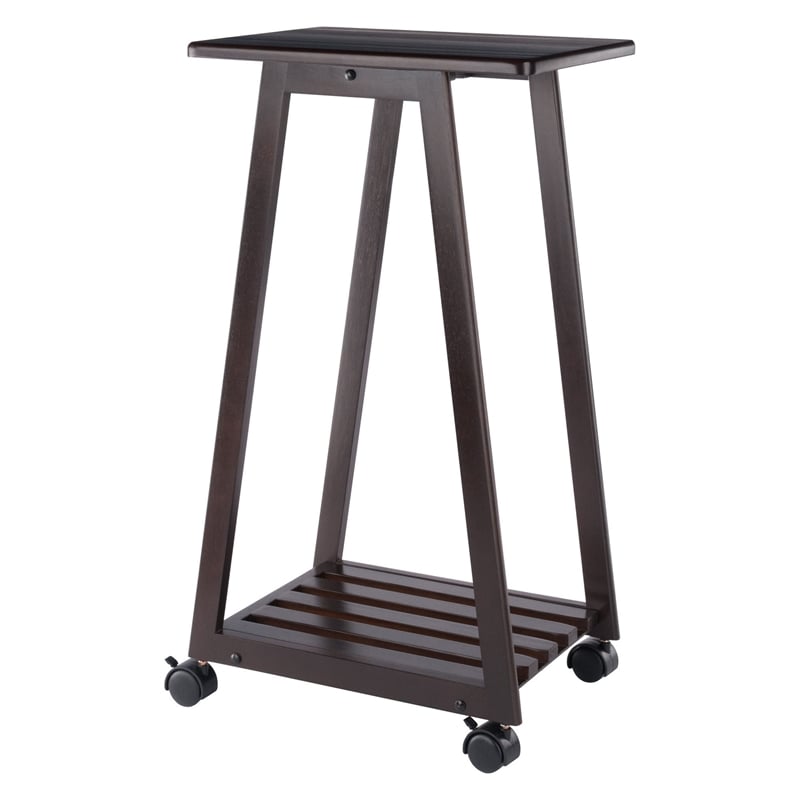 Winsome Adriel 5-Piece Transitional Solid Wood Snack Table Set in Coffee