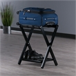 Winsome Raya Transitional Solid Wood Luggage Rack with Shelf in Black