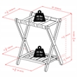 Winsome Raya Transitional Solid Wood Luggage Rack with Shelf in Black