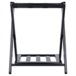 Winsome Raya Transitional Solid Wood Luggage Rack with Shelf in Black
