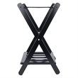 Winsome Raya Transitional Solid Wood Luggage Rack with Shelf in Black