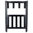 Winsome Raya Transitional Solid Wood Luggage Rack with Shelf in Black