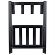 Winsome Raya Transitional Solid Wood Luggage Rack with Shelf in Black