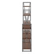 Winsome Isa 3-Piece Engineered Wood Shelving Set in Walnut and Graphite