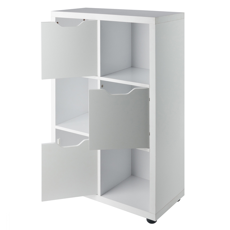 Winsome Julian 3x2 Storage Cabinet in White Finish