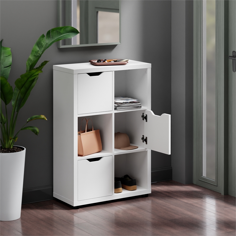 Winsome Julian 3x2 Storage Cabinet in White Finish