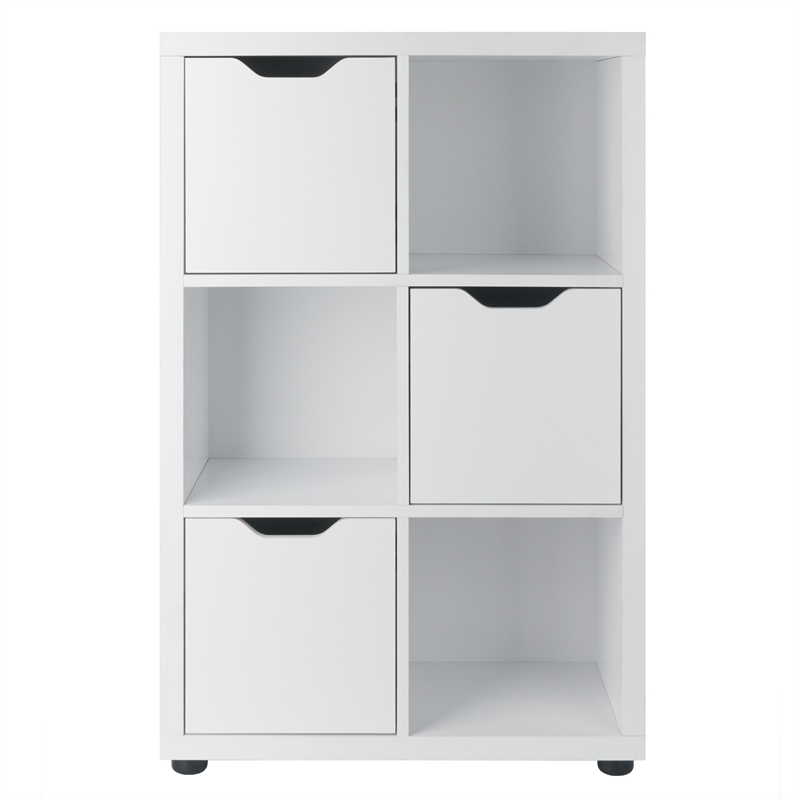 Winsome Julian 3x2 Storage Cabinet in White Finish