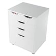 Winsome Halifax Bins and Drawers Storage Mobile Cabinet White Finish