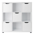 Winsome Julian 3x3 Storage Cabinet White Finish