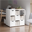 Winsome Julia 3x3 Storage 5Pc Cabinet Set Beige and White Finish