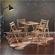 Winsome Delaney 5PC Set Folding Table and Chairs in Natural Finish