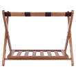 Winsome Reese Luggage Rack with Shelf in Teak Finish