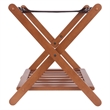 Winsome Reese Luggage Rack with Shelf in Teak Finish