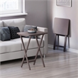 Winsome Alex 2-Pc Snack Table Set in Oyster Gray Finish