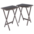 Winsome Alex 2-Pc Snack Table Set in Oyster Gray Finish