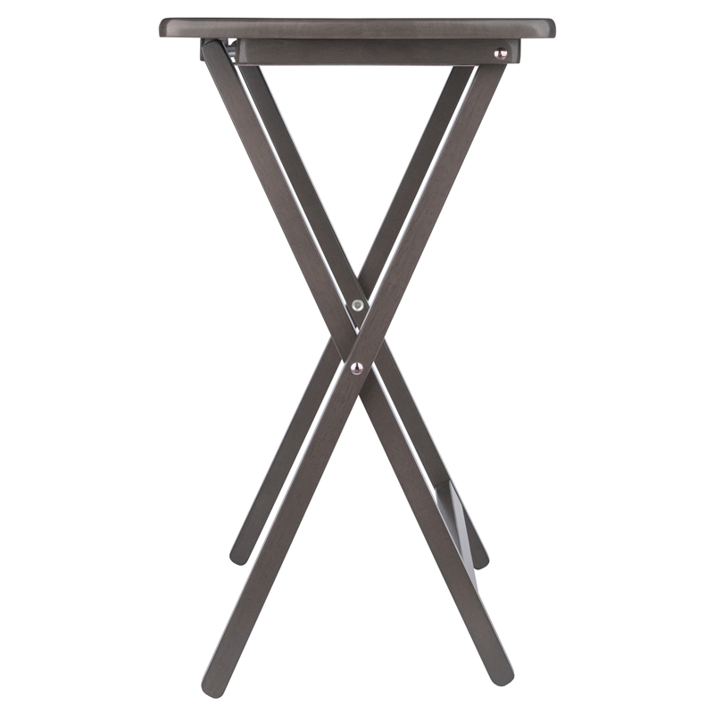 Winsome Alex 2-Pc Snack Table Set in Oyster Gray Finish