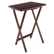 Winsome Alex 2-Pc Snack Table Set in Walnut Finish