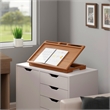 Arlo Breakfast Tray with Flip Top Teak Finish