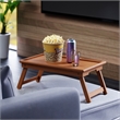 Arlo Breakfast Tray with Flip Top Teak Finish