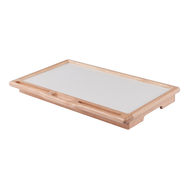 Arlo Breakfast Tray with Flip Top Natural and White Finish