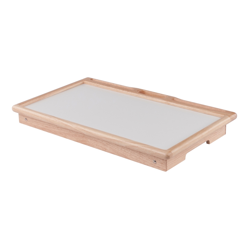 Arlo Breakfast Tray with Flip Top Natural and White Finish