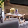 Arlo Breakfast Tray with Flip Top Natural and White Finish