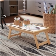 Arlo Breakfast Tray with Flip Top Natural and White Finish