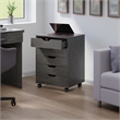 Halifax 5 Drawer Mobile Cabinet Charcoal Finish