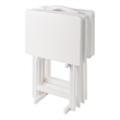 Alex 5Pc Snack Table Set White Finish