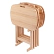 Lucca 5pc Snack Table Set Natural Finish