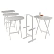Corbett 4 Oversized Snack Table and Stand White Finish