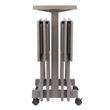 Isabelle 4 Snack Tables and Storage Stand with Removable Tray Oyster Gray Finish