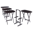 Corbett 4 Oversized Snack Table and Stand Coffee Finish