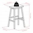 Satori Saddle Seat Bar Stool Rustic Green and Walnut