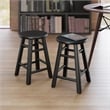 Element 2-Pc Dining Stool Set Black Finish