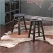 Element 2-Pc Dining Stool Set Black Finish