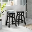 Element 2-Pc Dining Stool Set Black Finish