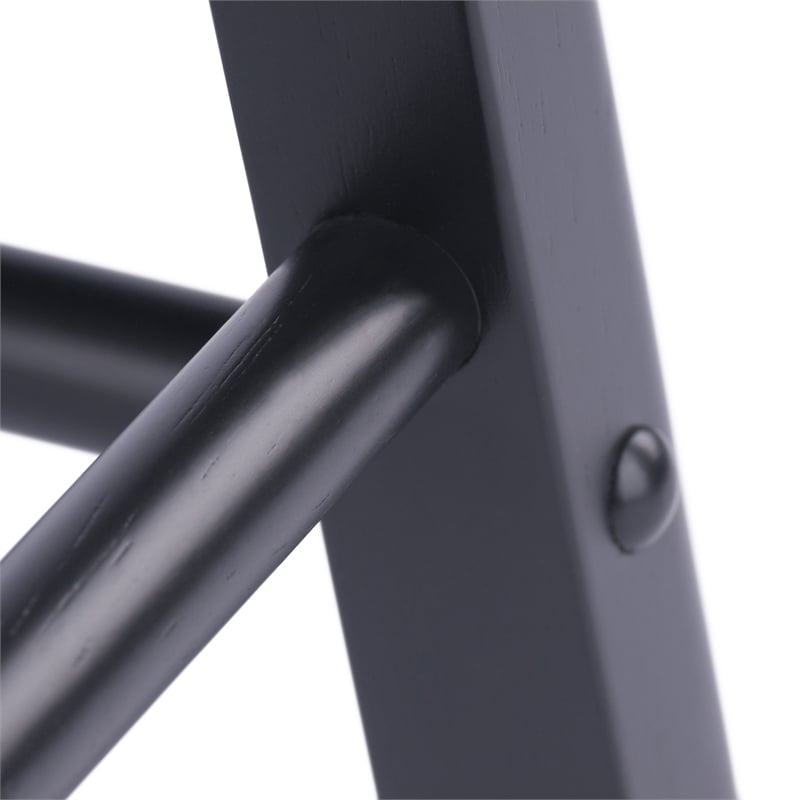 Element 2-Pc Dining Stool Set Black Finish